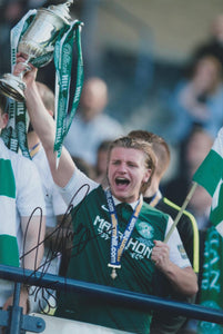 Jason Cummings signed 12x8” Hibs photo