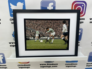 Bobby Lennox signed and framed 12x8” Celtic photo