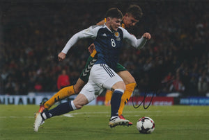 Oliver Burke signed 12x8” Scotland photo