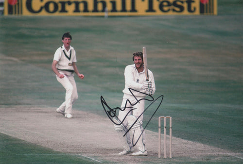 Ian Botham signed 12x8” cricket photo