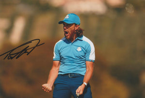 Tommy Fleetwood signed 12x8” Ryder Cup golf photo