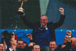 Paul McGinley signed 12x8” Ryder Cup golf photo