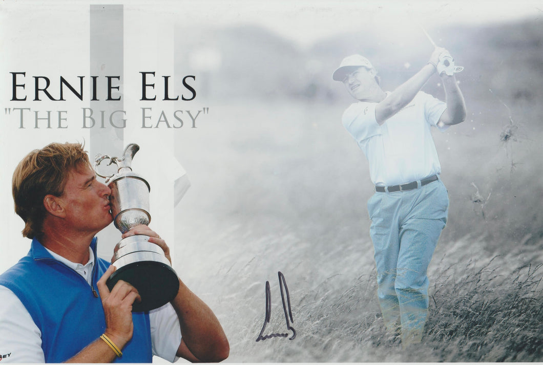 Ernie Els signed 12x8” golf photo