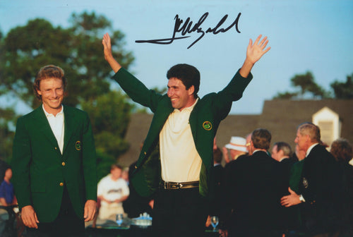 Jose Maria Olazabal signed 12x8” Masters golf photo