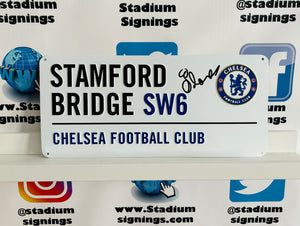 Gianfranco Zola signed Chelsea Street Sign