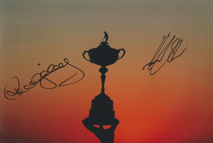 Henrik Stenson and Paul McGinley signed 12x8” Ryder Cup photo