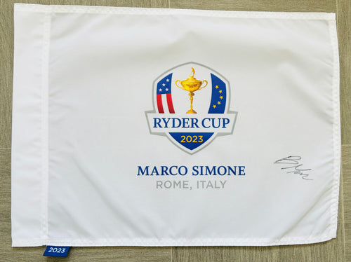 Bob MacIntyre signed 2023 Ryder Cup golf flag