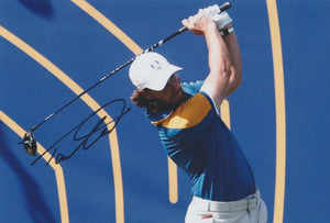 Tommy Fleetwood signed 12x8” Ryder Cup golf photo