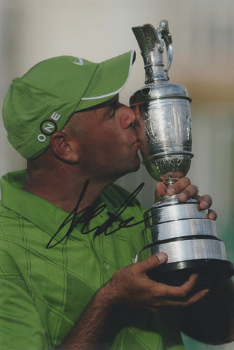 Stewart Cink signed 12x8” golf photo