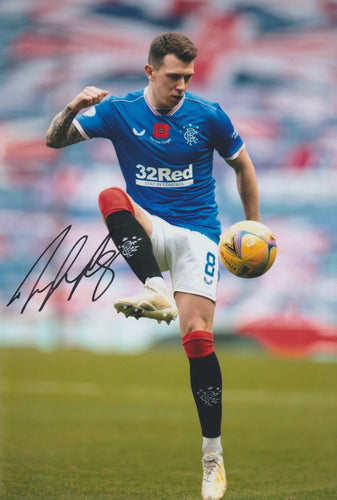 Ryan Jack signed 12x8” Rangers photo