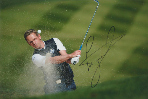 Luke Donald signed 12x8” golf photo