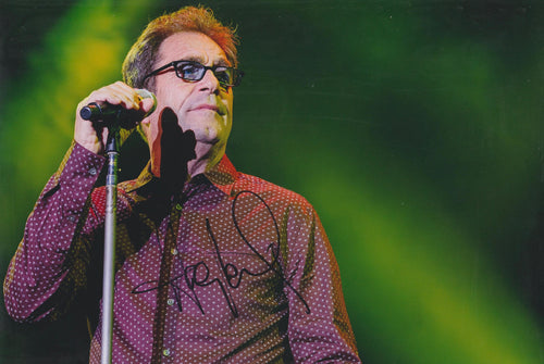 Huey Lewis signed 12x8” photo