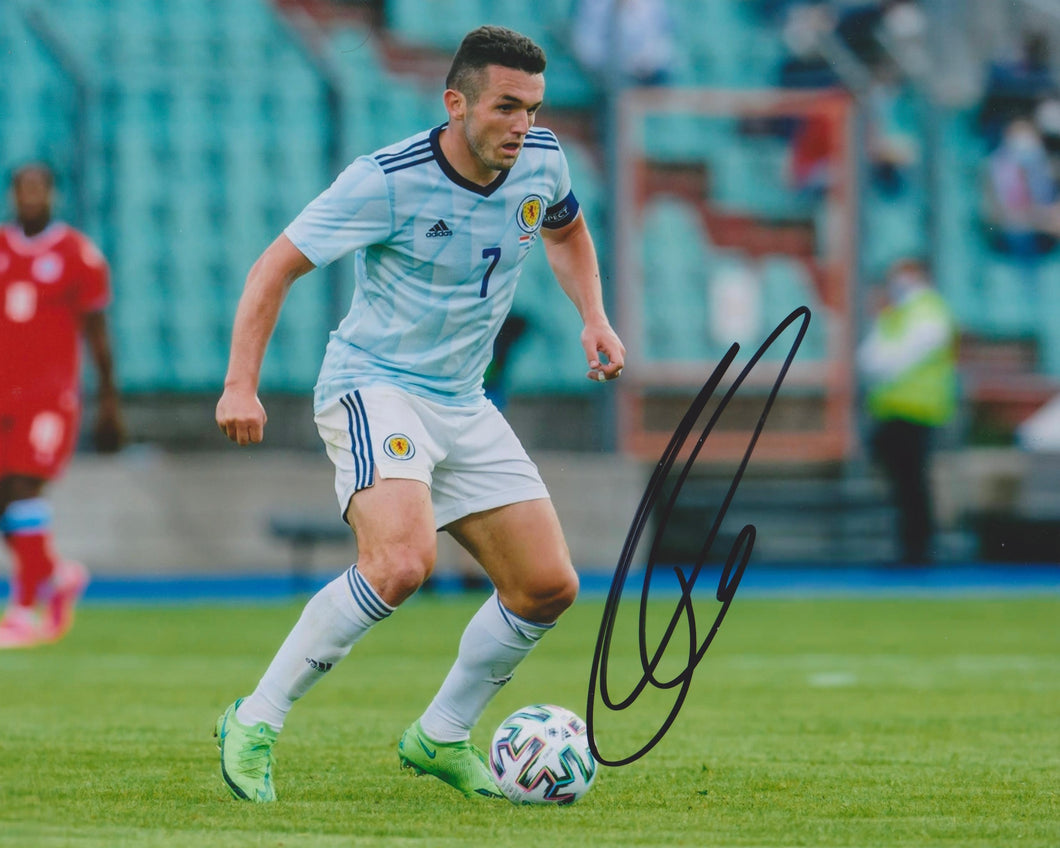 John McGinn signed 10x8” Scotland photo