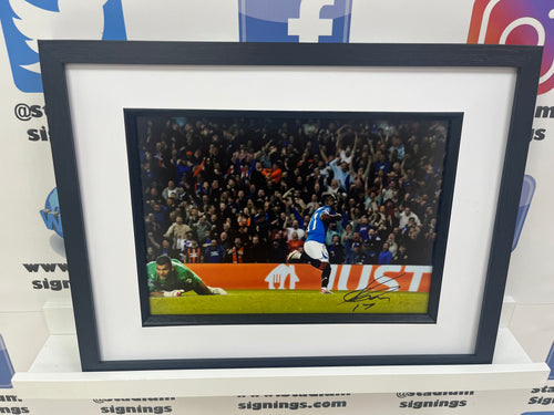 Rabbi Matondo signed and framed 12x8” Rangers photo