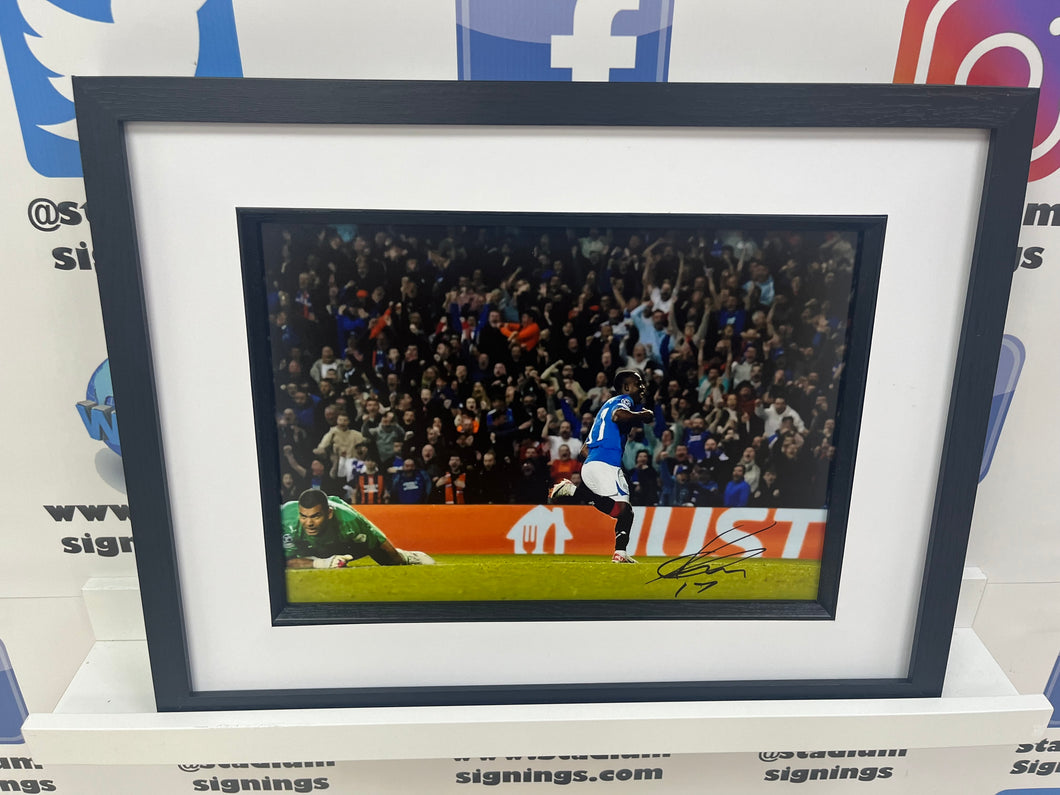 Rabbi Matondo signed and framed 12x8” Rangers photo