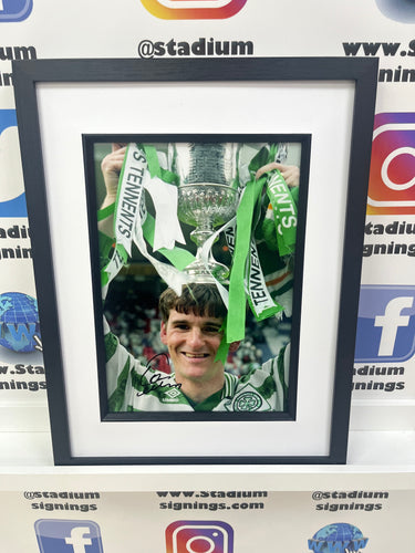 Tosh McKinley signed and framed 12x8” Celtic photo