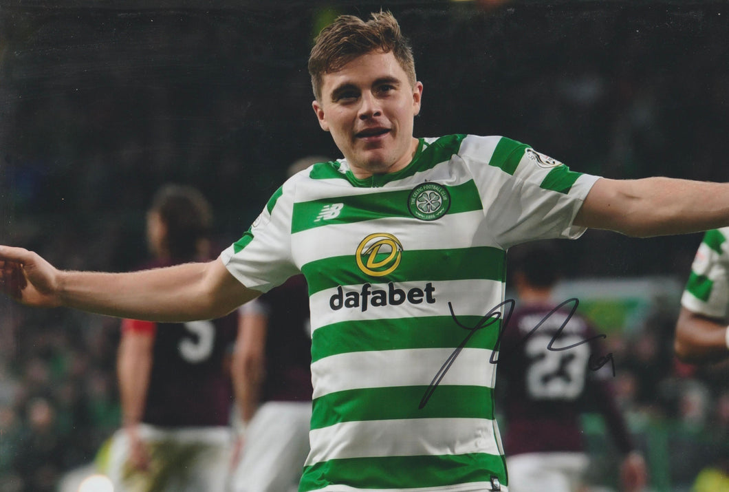 James Forrest signed 12x8” Celtic photo