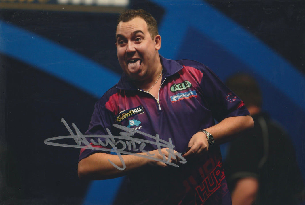 Kim Huybrechts signed 12x8” darts photo