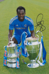 Michael Essien signed 12x8” Chelsea photo