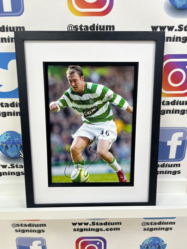 Aiden McGeady signed and framed 12x8” Celtic photo