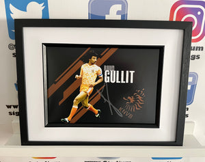 Ruud Gullit signed and framed 12x8” Netherlands photo