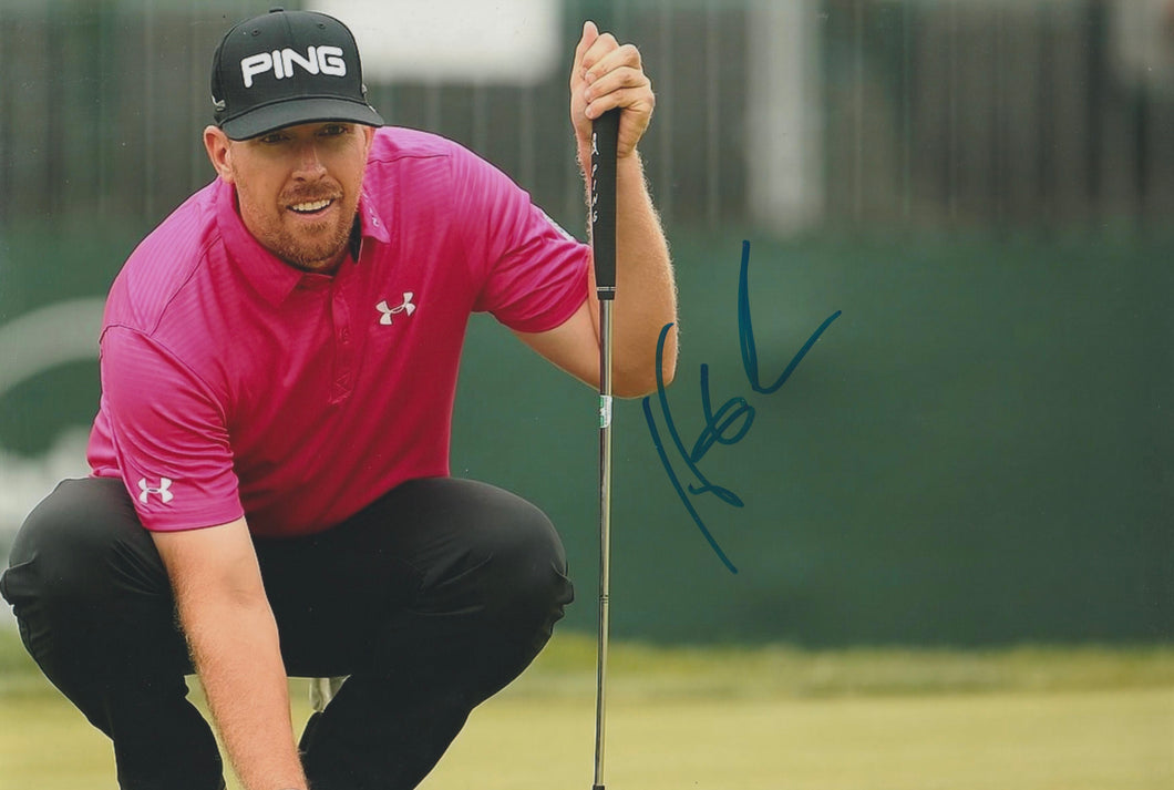 Hunter Mahan signed 12x8” golf photo