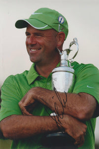 Stewart Cink signed 12x8” golf photo