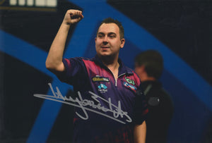 Kim Huybrechts signed 12x8” darts photo