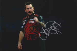 Jonny Clayton signed 12x8” darts photo