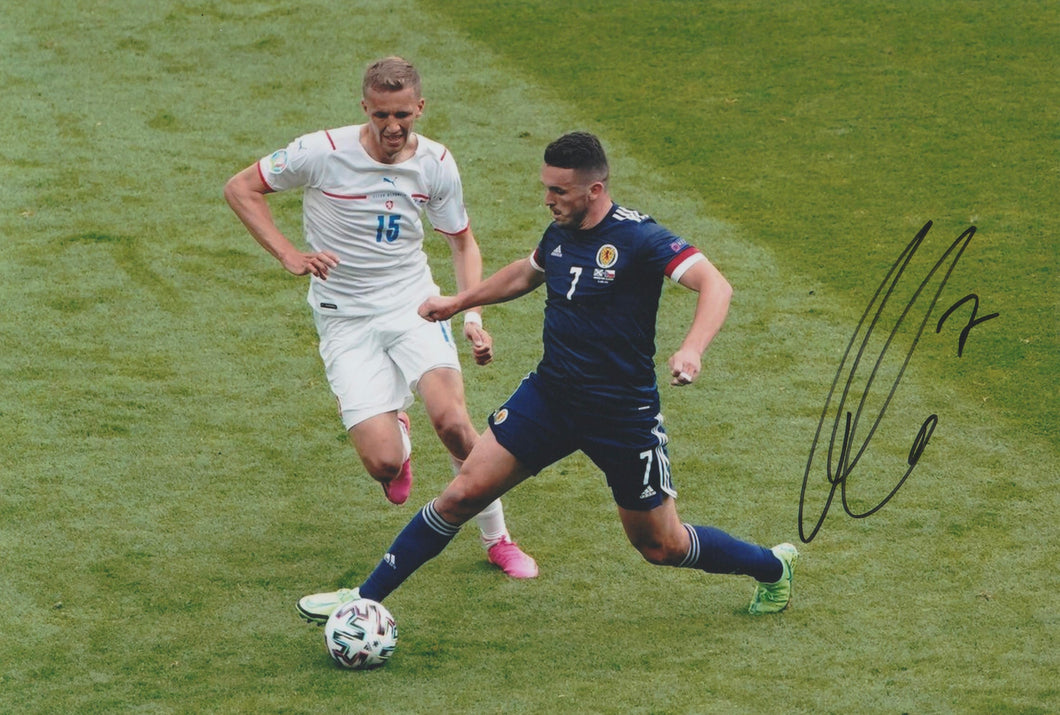 John McGinn signed 12x8” Scotland photo