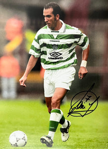 Paolo Di Canio signed 16x12” Celtic photo