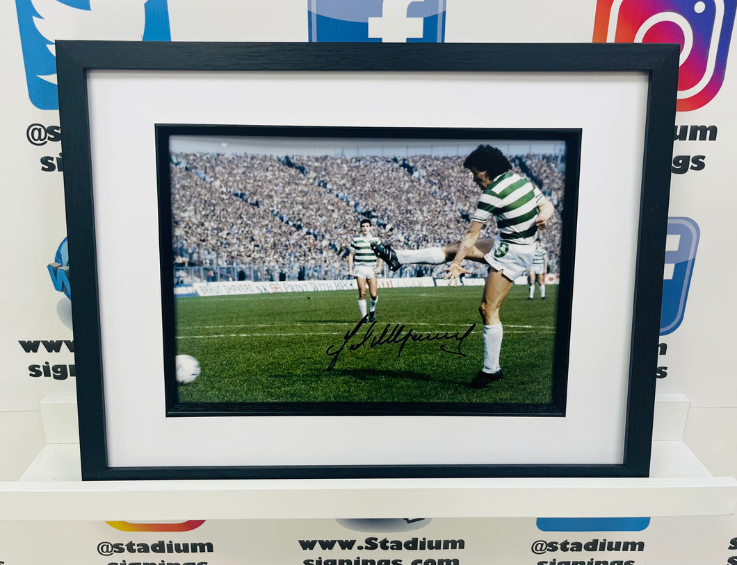 Frank McGarvey signed and framed 12x8” Celtic photo