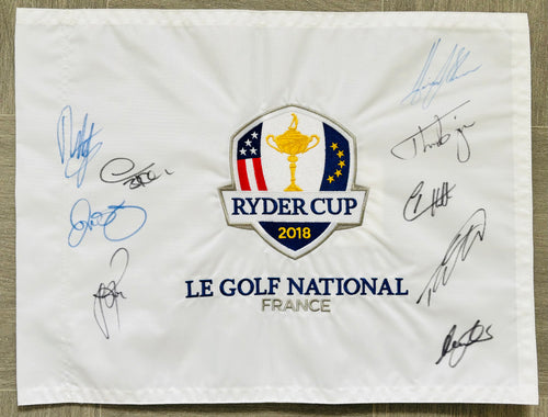 Team Europe signed 2018 Ryder Cup flag