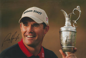 Padraig Harrington signed 12x8” golf photo