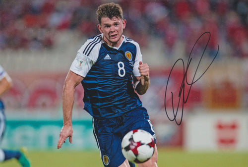 Oliver Burke signed 12x8” Scotland photo