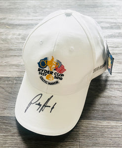 Padraig Harrington signed 2010 Celtic Manor Ryder Cup golf hat