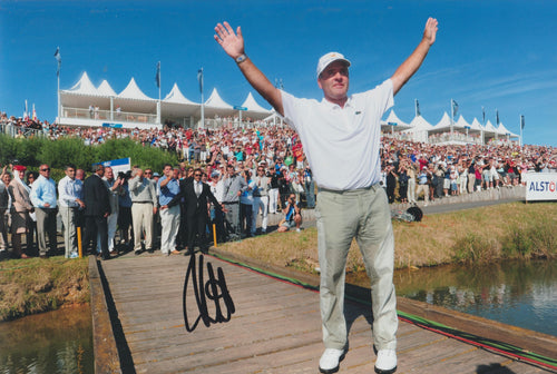 Thomas Levet signed 12x8” golf photo