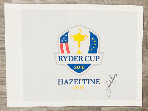 Jordan Spieth signed 2016 Ryder Cup flag