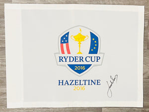 Jordan Spieth signed 2016 Ryder Cup flag