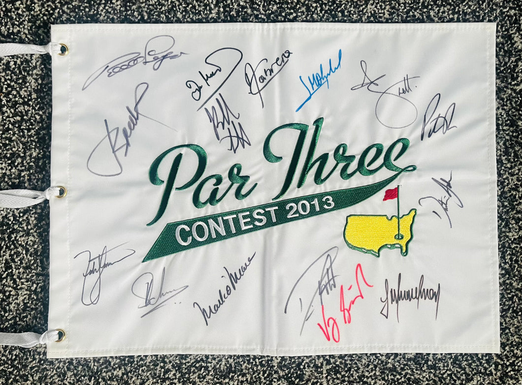 15 Masters Champions multi signed flag