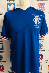 Bobby Russell signed Rangers shirt