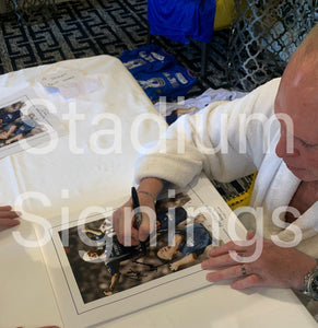 Paul Gascoigne signed 16x12” Rangers photo