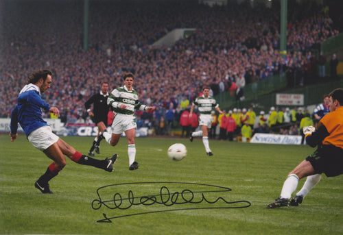 Mark Hateley signed 12x8” Rangers photo