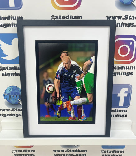 Steven Naismith signed and framed 12x8” Scotland photo