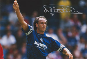 Mark Hateley signed 12x8” Rangers photo