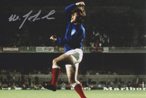 Willie Johnston signed 12x8” Rangers photo