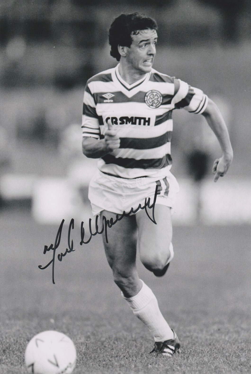 Frank McGarvey signed 12x8” Celtic photo