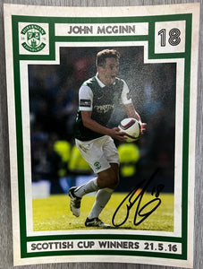 John McGinn signed 7x5” Hibs photo