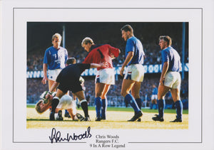 Chris Woods signed 12x8” Rangers photo