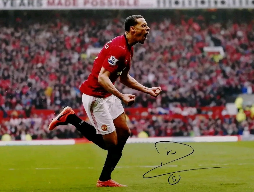 Rio Ferdinand signed 16x12